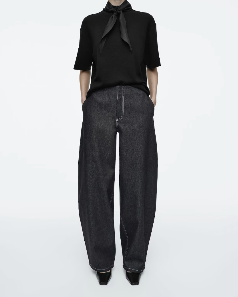 Джинсы-бочки тренд 